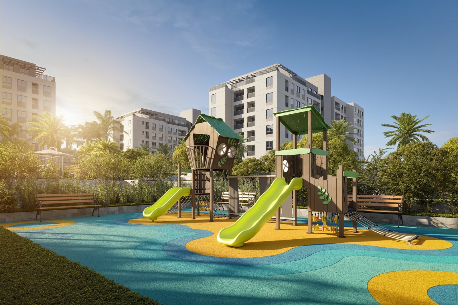 Playground do condomínio clube Chácara Bernadette